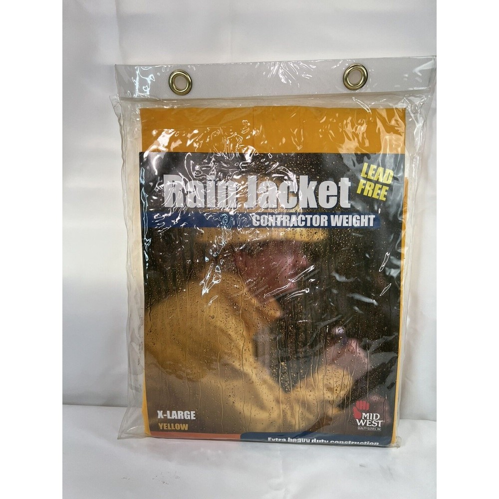 Mid West Rain Jacket Contractor Weight Ex-heavy Duty Sz XL Style 3001 48” Chest‎